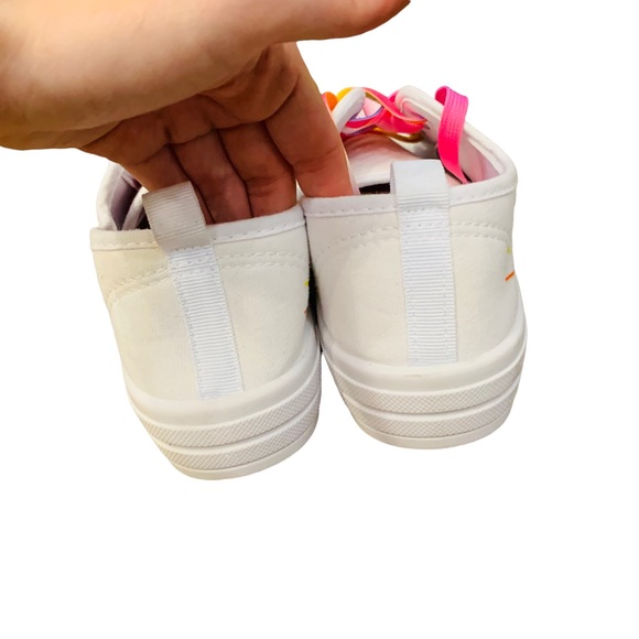 Rainbow Neon Lace Up Sneakers NEW - Picture 7 of 9